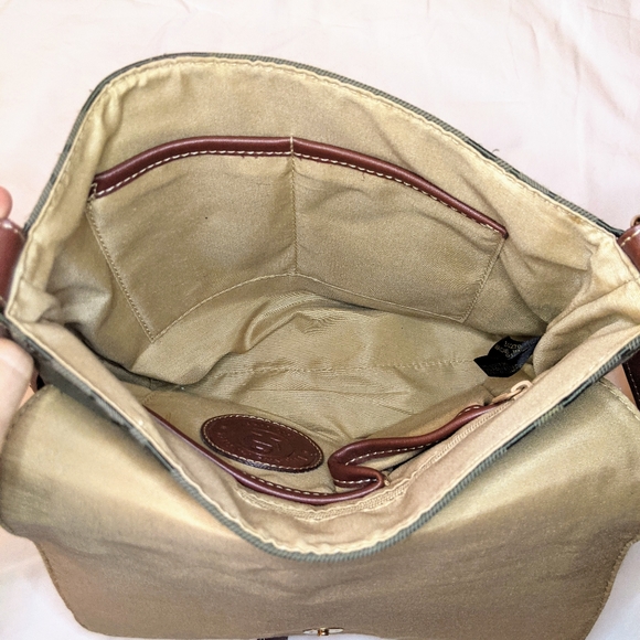 Etienne Aigner Green Crossbody Bag with Brown Leather Trim - Picture 9 of 11